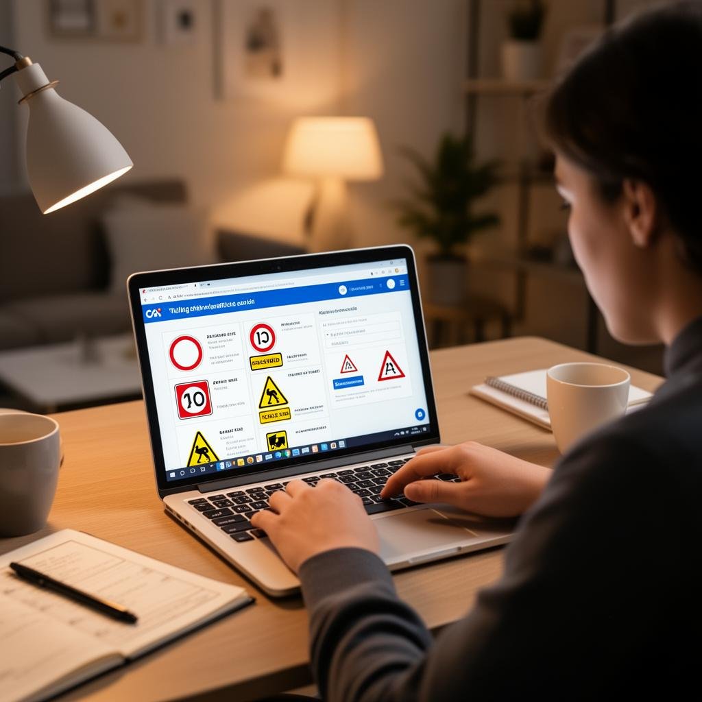 Studente che studia online